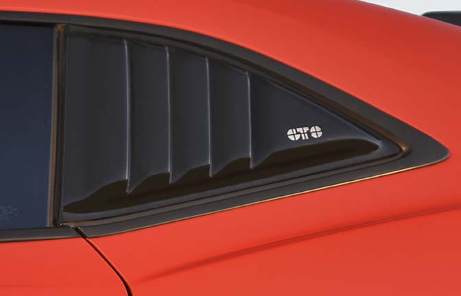 2010-14 Camaro GT Styling Louvered Quarter Window Covers, Smoke