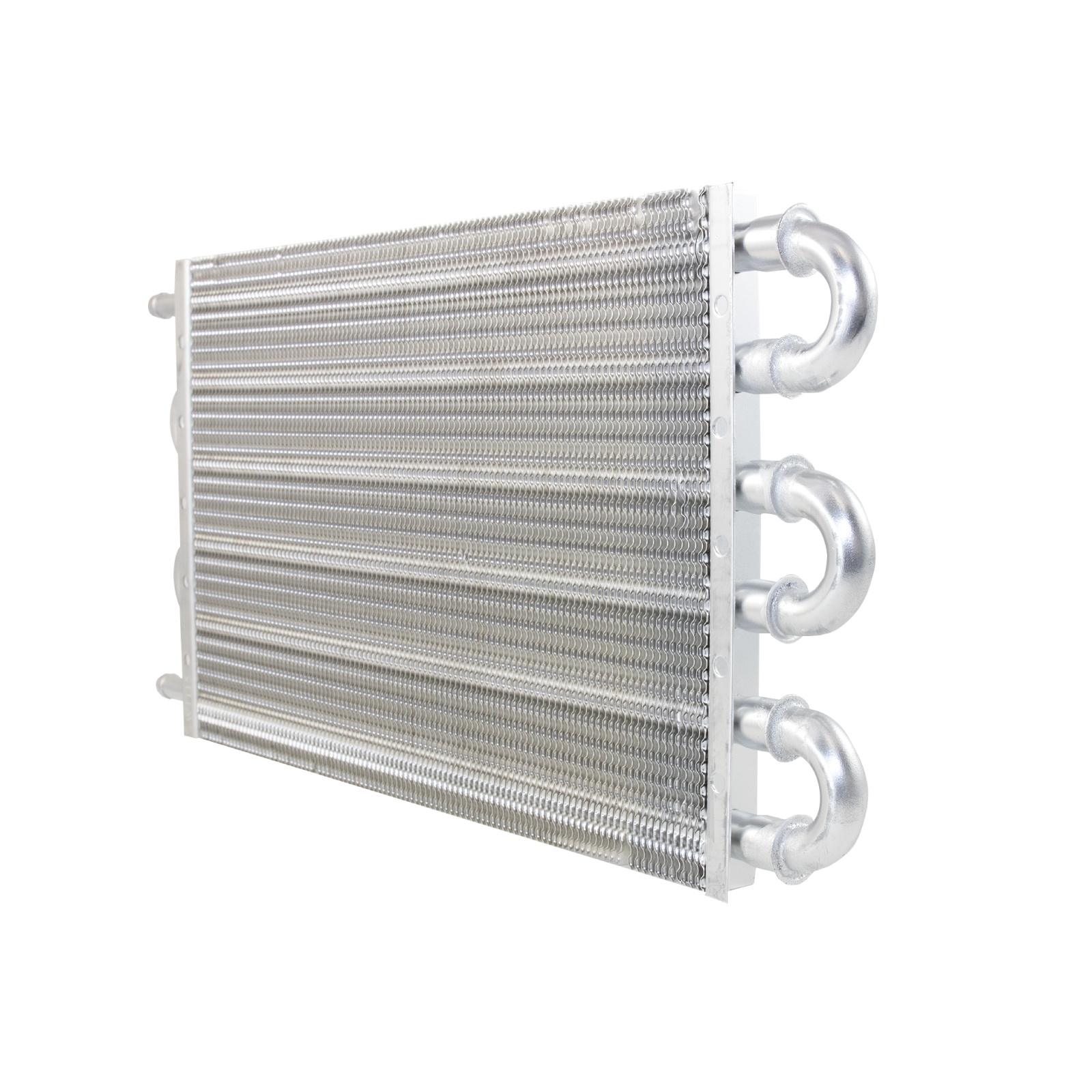 Universal 7 1/2" x 15 1/2" Aluminum Tube & Fin Style Transmission Oil Cooler wth Push-On Fitting