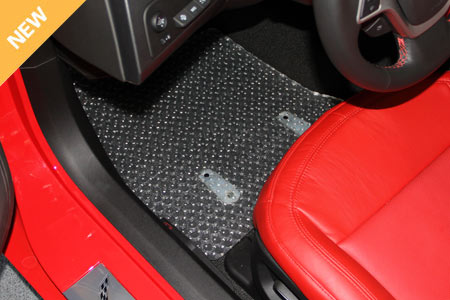 2014 C7 Corvette Stingray Lloyds Clear Protector Floor Mats, Pair, All Weather
