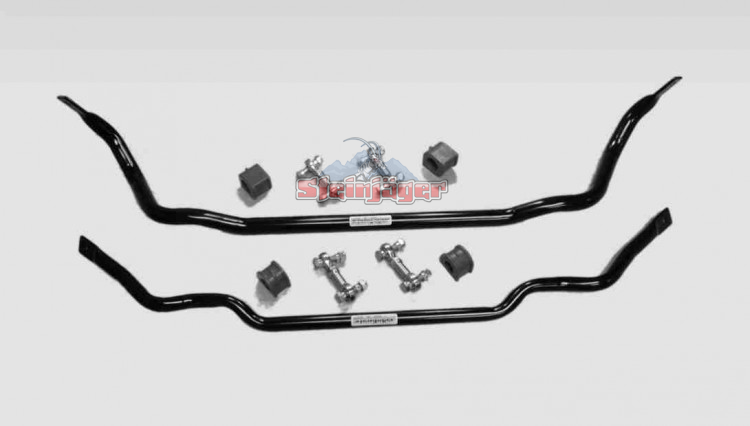 Corvette C5 1997-2004, Front/Rear Sway Bars w/ HD End Links, 1.25" x 0.120" W DOM Tube & Poly Kit. Tubes and Poly