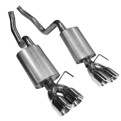 C6 Corvette 2005-08 Exhaust System, Axle-Back, 2-1/2 in Tailpipe, 4 in Polished Tips, Stainless, Natural