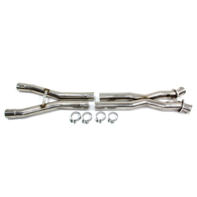 C6 Corvette Z06, Grand Sport 2006-13 Exhaust X-Pipe, 3 in Diameter, Stainless, Natural, Off Road