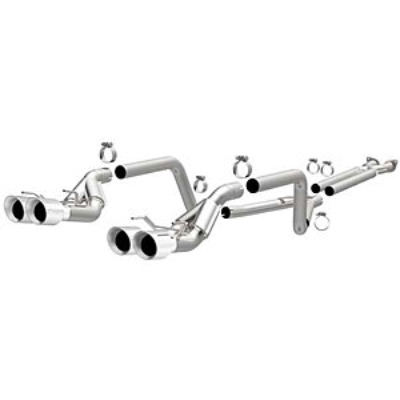 Corvette C6 Magnaflow 15282 Exhaust System, Race Series, Cat-Back, 2-1/2 in Diameter, 4 in Tips, Stainless