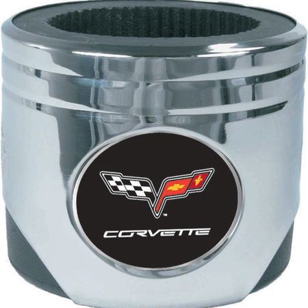C6 Corvette Logo Piston Koozie Can Cooler by MotorHead