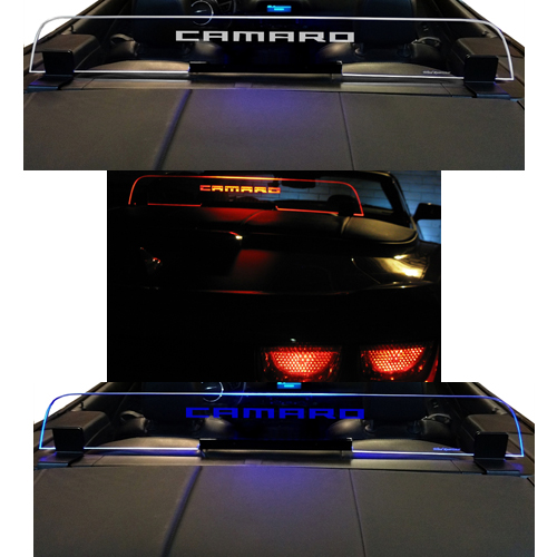 Chevrolet Camaro Convertible Wind Restrictor with Illuminated Laser Engraved Camaro Logo