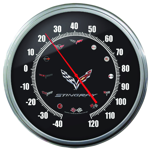 C7 Corvette Stingray 14" Thermometer with Corvette Generations Logo
