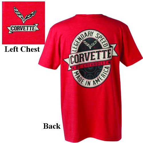C7 Corvette Label Corvette Legendary Speed Logo T-Shirt