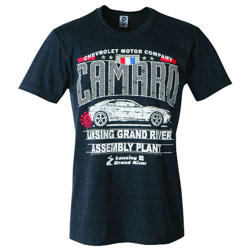 2016+ CAMARO Men's Generation Six LANSING SCRIPT WITH CAR T-Shirt