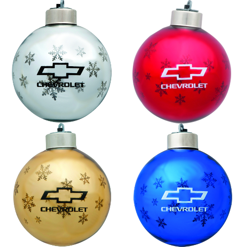 Chevrolet Bowtie Light Up Christmas Tree Ornaments
