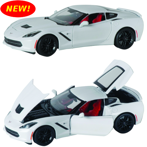 2014 1:18th Scale Corvette Stingray White Coupe Diecast - By MAISTO