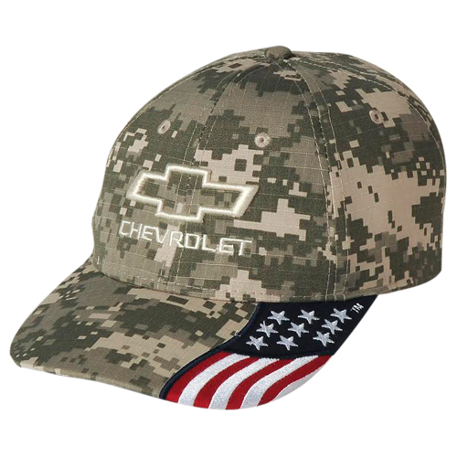 CHEVROLET Bowtie FREEDOM with DIGITAL CAMO, American Flag Cap/Hat