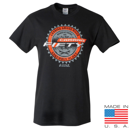 6th Gen Camaro Lansing Grand River USA Made Camaro Fifty Gear T-Shirt