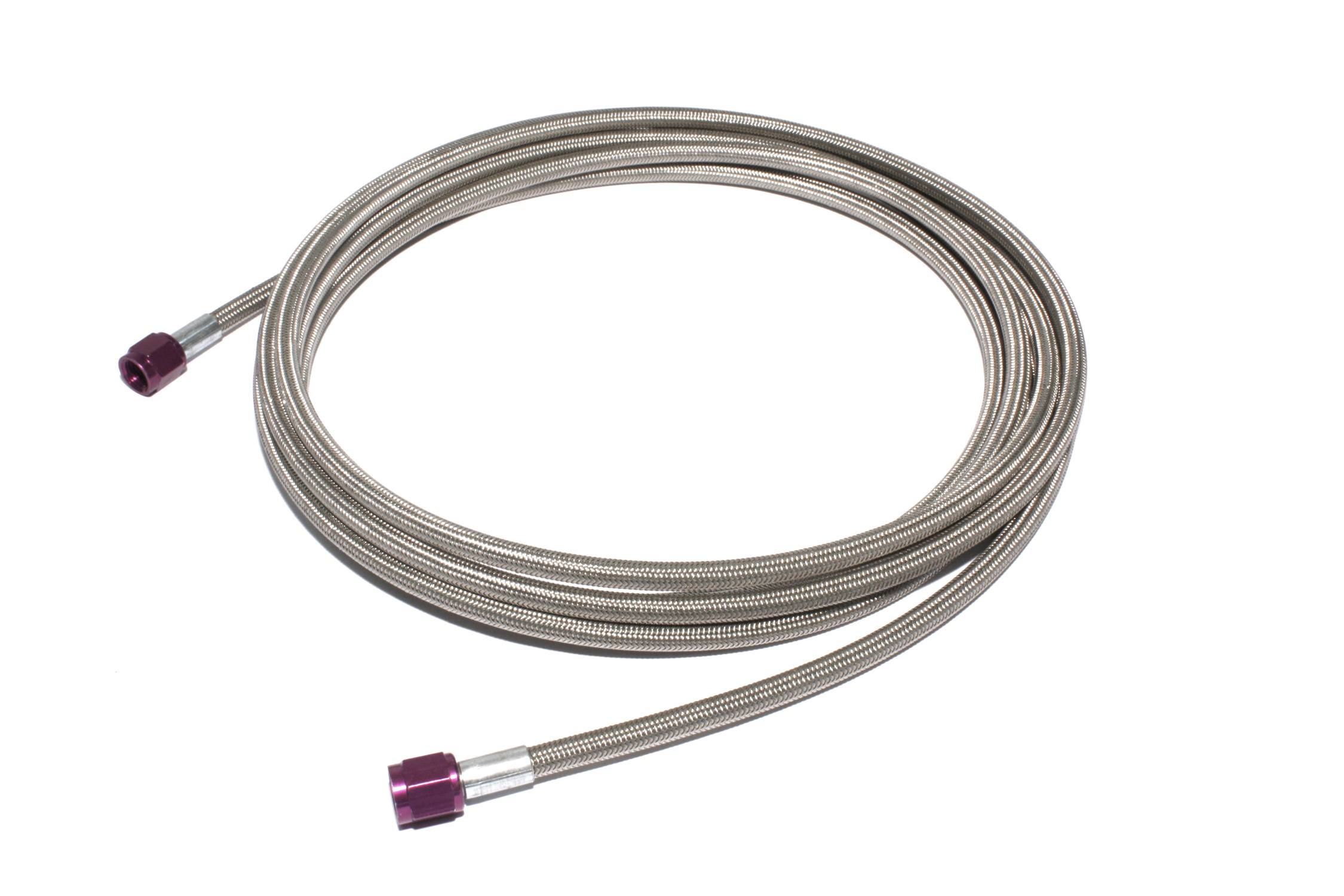 ZEX 16' (ft) Long -4AN Braided Hose with Purple Ends., 4AN 16', Corvette, Camaro and others