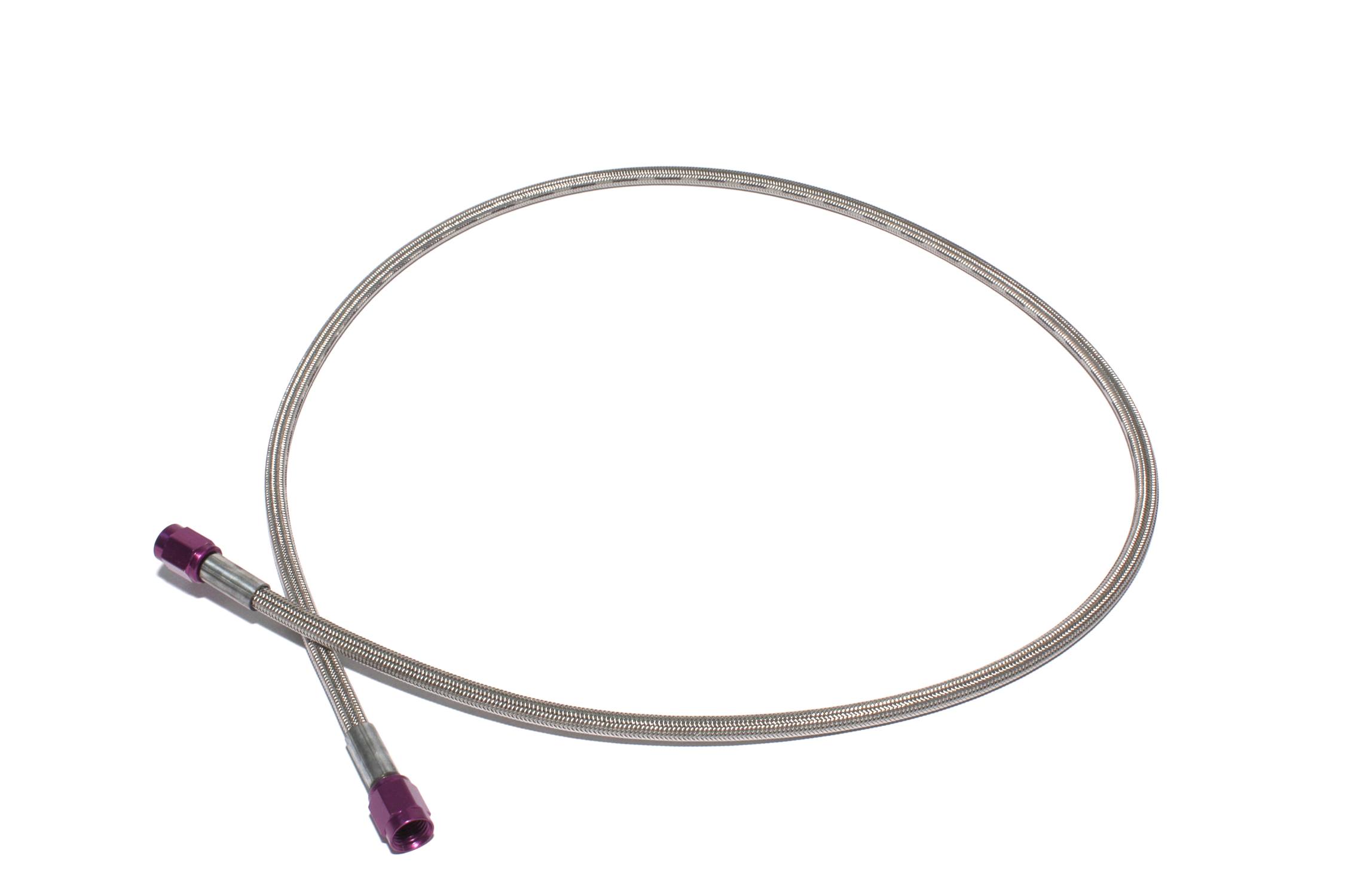 ZEX 2' (ft) Long -3AN Braided Hose with Purple Ends, 3AN 2', Corvette, Camaro and others