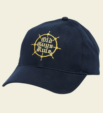 Old Guys Rule Captain's Wheel Cap-Navy -Navy -