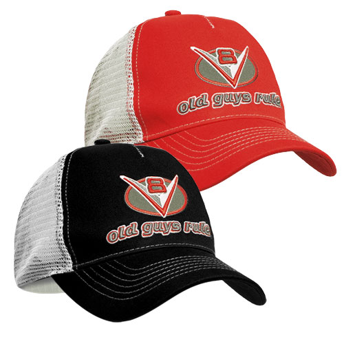 Old Guys Rule V8 Revved And Ready Mesh Cap  -