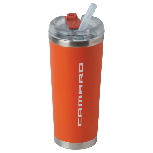 Camaro ORANGE BROOKLYN 24 oz. Double Wall Stainless Steel Tumbler with
 vacuum insulation