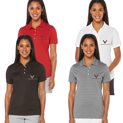 C8 Corvette, Ladies Next Generation C8 Corvette CALLAWAY Dry Core Polo Shirt