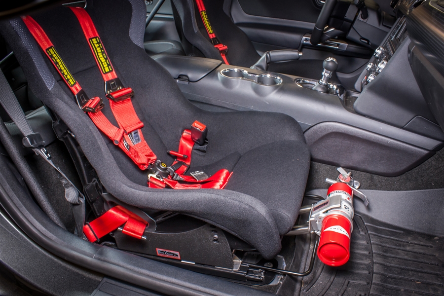 Brey-Krause Fire Extinguisher Mount for Aftermarket Seats on 16" centers, 6th Gen Camaro and Others