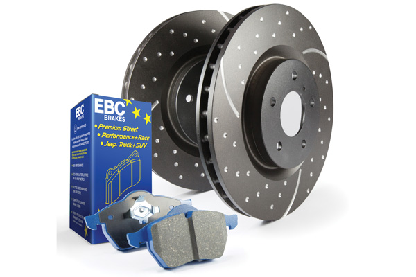 2005-2007 Chevrolet C6 Corvette Base, 6L, V8, S6KF Kit Number FRONT Disc Brake Pad and Rotor Kit DP51162NDX+GD7263, S6KF1074