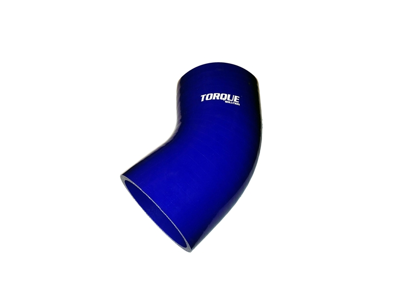Torque Solution 45 Degree Silicone Elbow: 3.5" Blue Universal