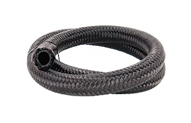 Torque Solution Nylon Braided Rubber Hose: -10AN 10ft (0.56" ID)