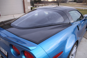 C6 Corvette all Models except Convertible, Carbon Fiber Decklid With Lexan Window
