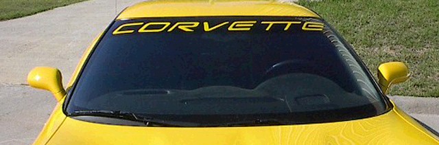 C5 Corvette Windshield Decal Banner Corvette Font