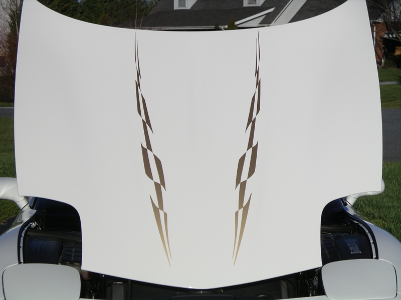 C5, C6, Grand Sport, Z06 Corvette Hood Super Stripe