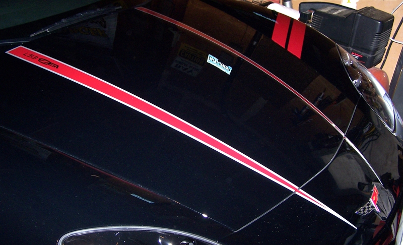 C6, Grand Sport, Z06 Corvette Hood Stripe Style 4