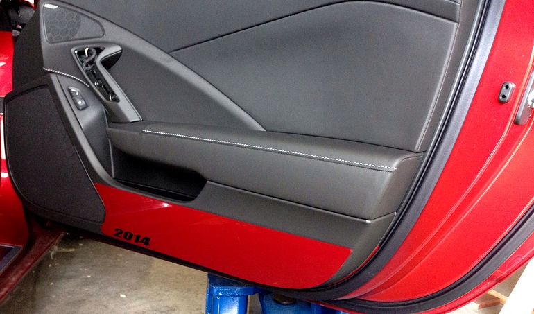 2014 C7 Corvette Stingray Body Color Painted Door Kick Plates