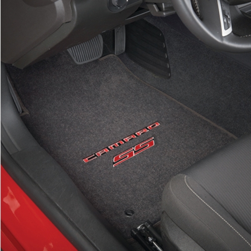 2010+ Camaro SS Floor Mats (Red Lettering & SS Logo)