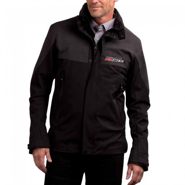 C6 Corvette Z06 Logo Stealth Reflective Jacket, 
Black