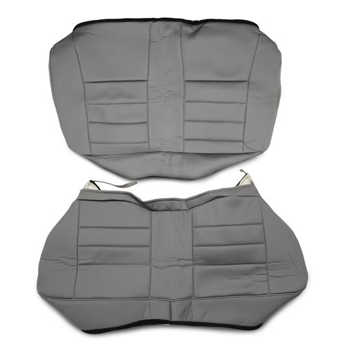 Corbeau Mustang Rear Seat Covers, 73-93 Coupe Grey Cloth, FB26509-CP