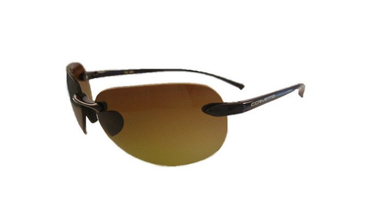 Corvette Sunglasses with CORVETTE Logo - Solar Bat Style 040, Wire Frame Style