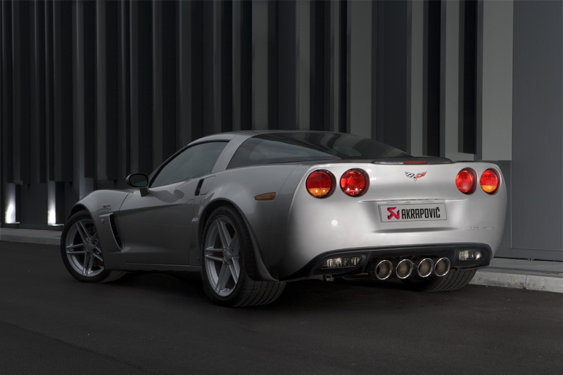 Akrapovic C6/ZR1 or C6/Z06 Corvette Slip-On Exhaust System Stainless Steel Without Tips