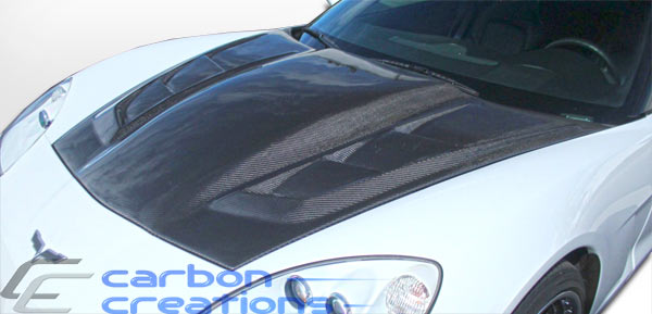 Carbon Creations H-Design C6 Corvette Hood, Carbon Fiber Hood with Vents
