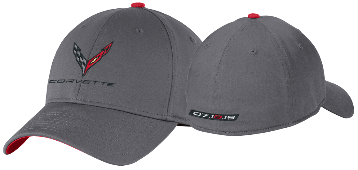 C8 Corvette, New Era® L/XL Charcoal/Red Corvette Next Gen Interception Cap