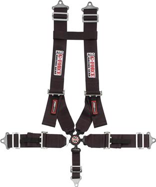 G Force - Cam Lock H-Type Shoulder, Lap, Sub 5 Point Harness Belt Set, Pull Down