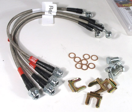 C5 Corvette Brake Lines, Braided Stainless Steel