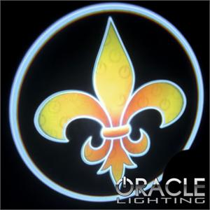 Fleur De Lis Logo ORACLE LED Door Shadow Light GOBO Projector Pair
