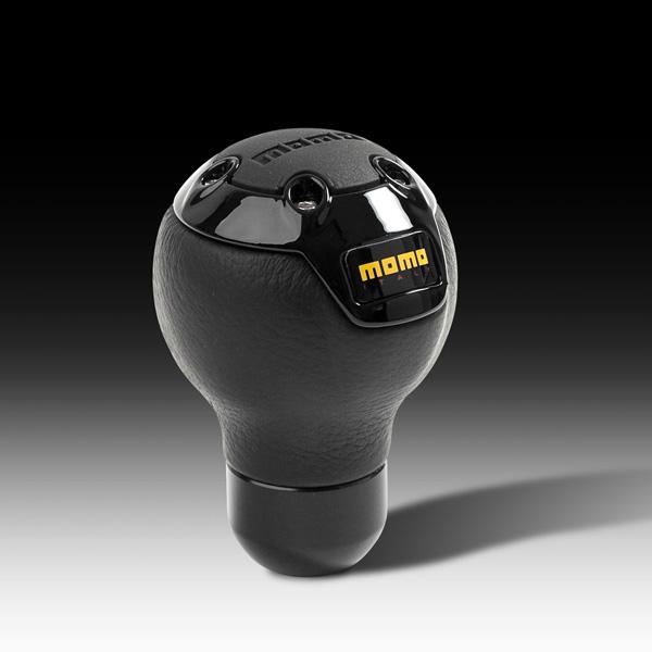 MOMO, NERO Black Leather, Shift Knob