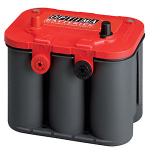 Optima Red Top Car Battery 12V, 800CCA Top Post & Side Terminal