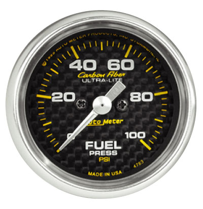 Auto Meter Series, 2-1/16" Electric Fuel Pressure, 0-100 PSI.