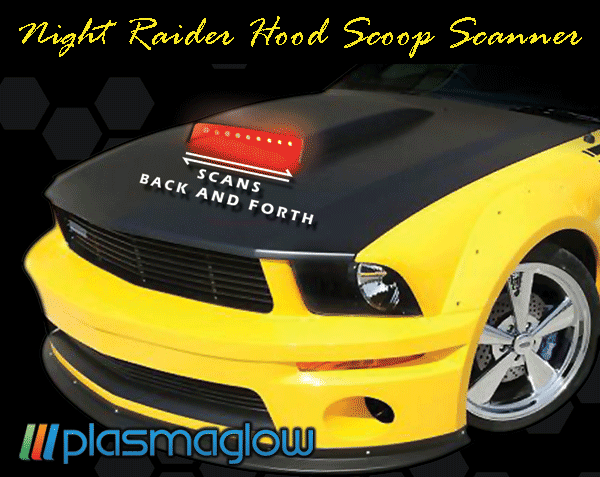 Night Raider Hood Scoop LED Scanner is for the ultimate attention-seeker! Corvette