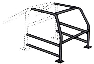 Autopower U-Weld Cage Kit - Corvette C5, Z06 1997-2004