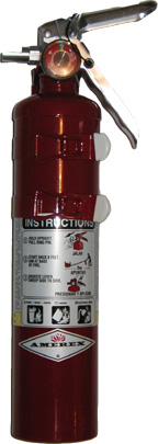 Halon 1211-Stored Pressure 2.5LBS Fire Extinguisher - Red Corvette