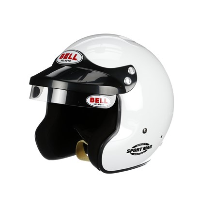 BELL Helmet, Sport Series, Sport Mag, Snell SA2015, Head and Neck Support Ready, White
