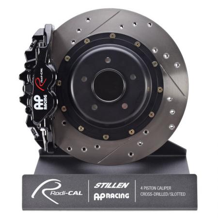 2014+ C7 Corvette AP Racing Radi-CAL Rear 4 Piston Brake System, Black Calipers