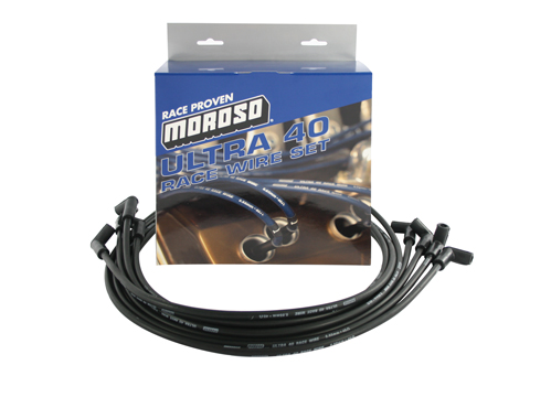 Moroso U40 Spark Plug Wires, Black, LSx Engines, 1997-2013